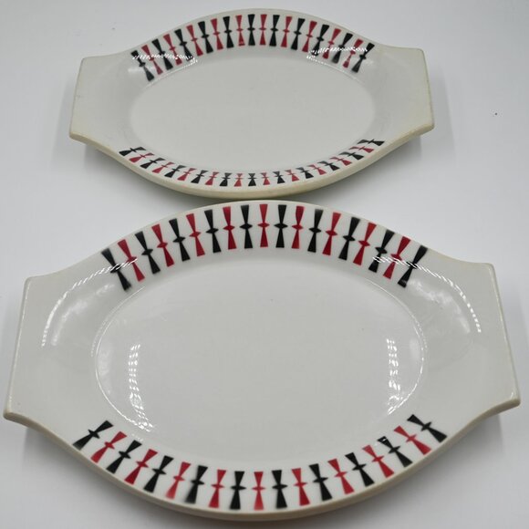 PAIR of Paul Mccobb Jackson China Restaurant Ware Plates/Platters MCM Rare Color - Picture 1 of 4